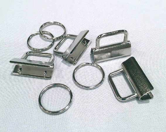 Key Fob Hardware Nickel by Joan Hawley of Lazy Girl Designs